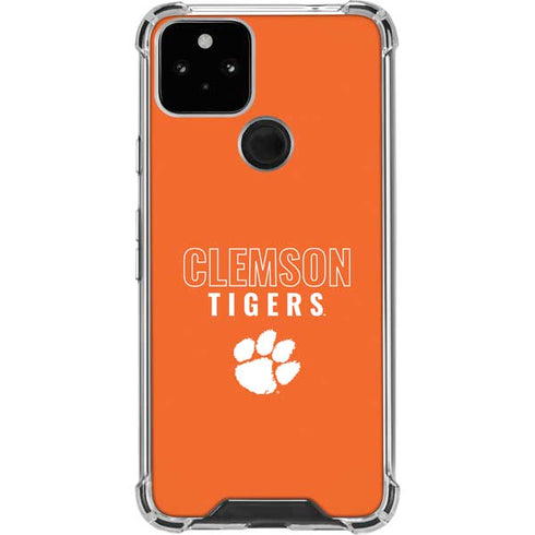 Clemson University Tigers Logo Google Pixel 5 Clear Case
